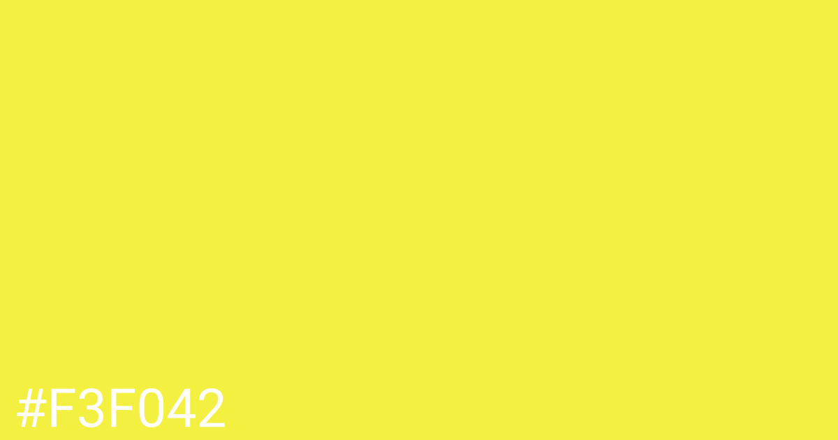 Hex color #f3f042 graphic