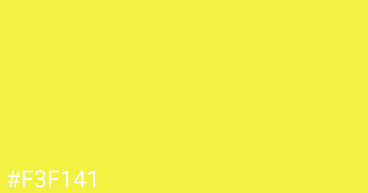 Hex color #f3f141 graphic