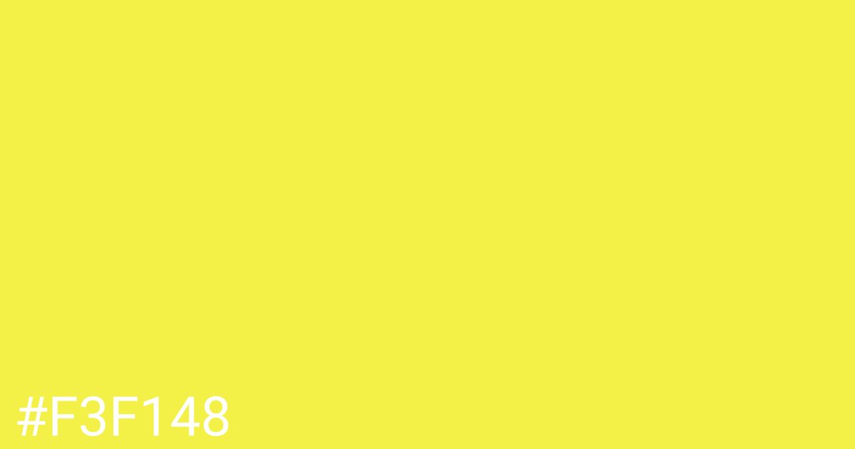 Hex color #f3f148 graphic