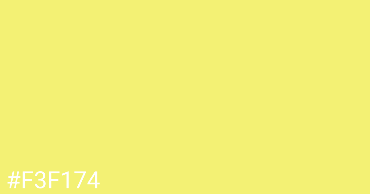 Hex color #f3f174 graphic