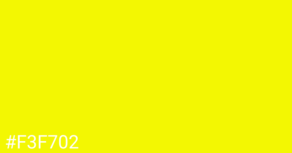 Hex color #f3f702 graphic