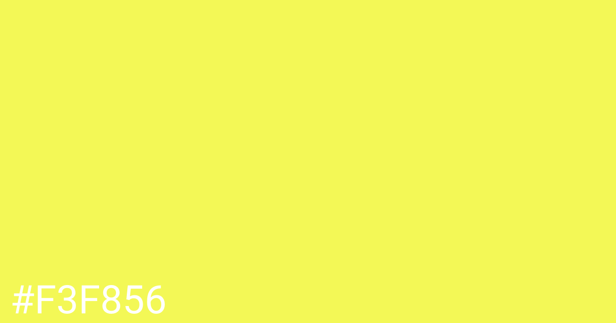 Hex color #f3f856 graphic