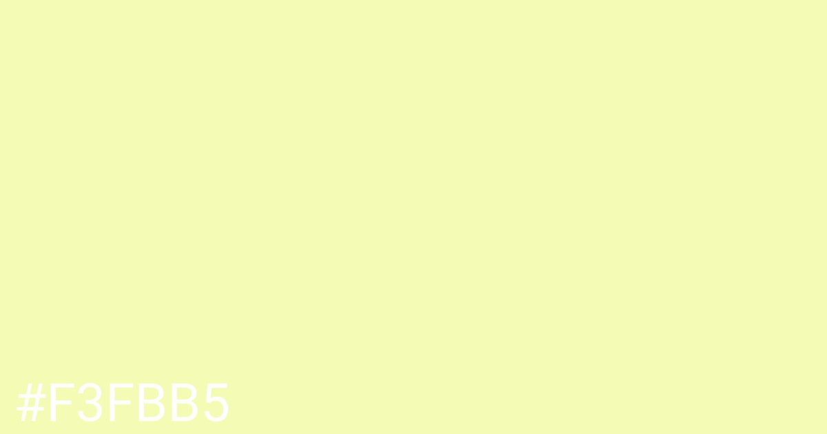 Hex color #f3fbb5 graphic