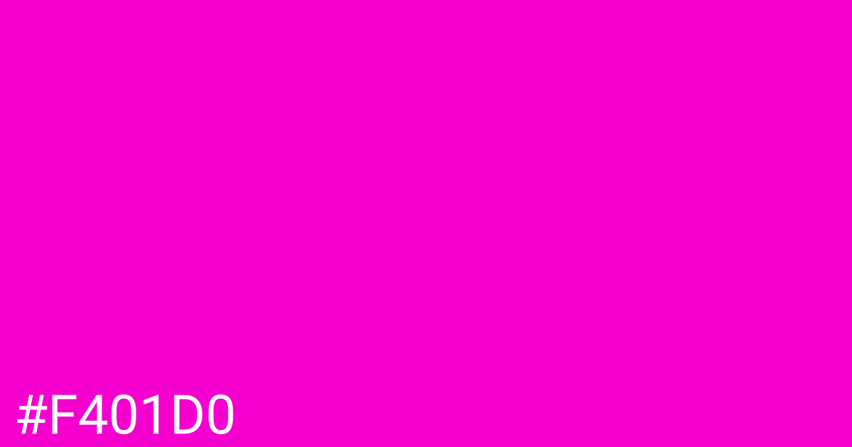 Hex color #f401d0 graphic