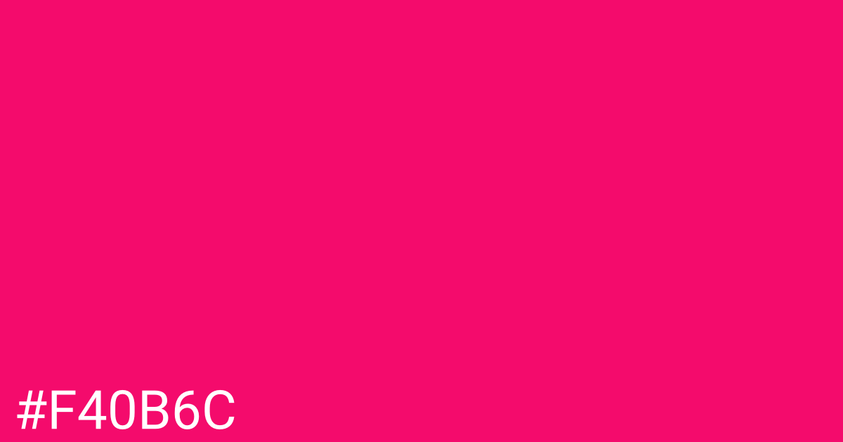 Hex color #f40b6c graphic