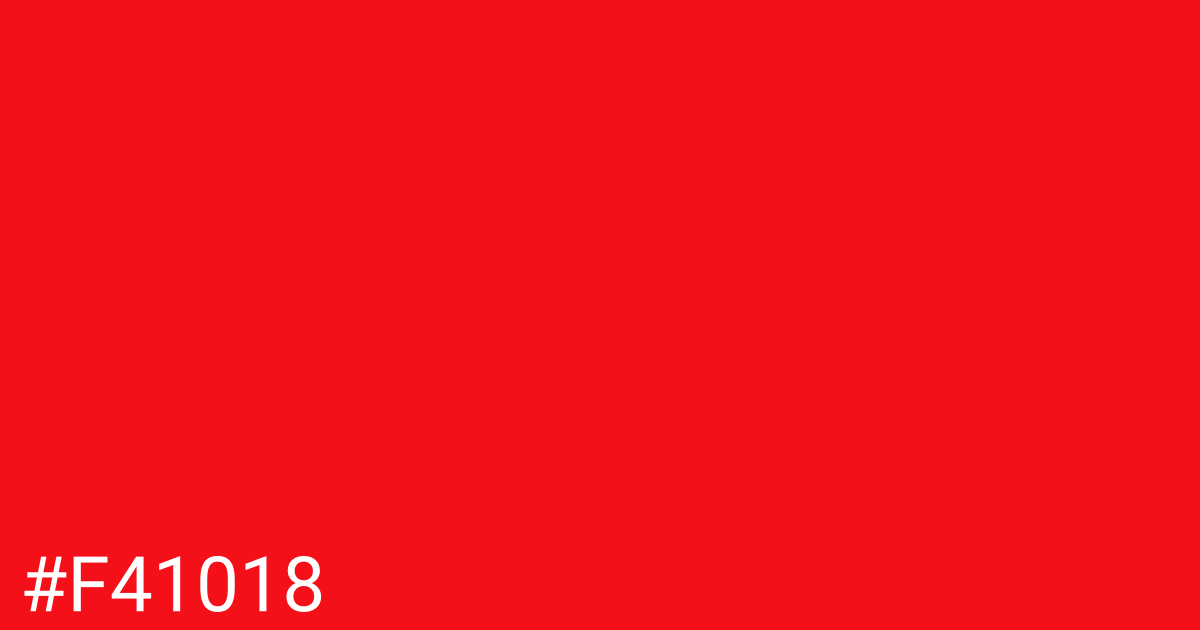 Hex color #f41018 graphic