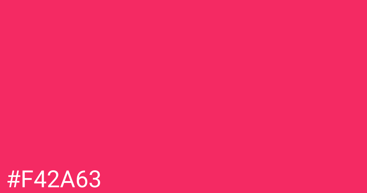 Hex color #f42a63 graphic