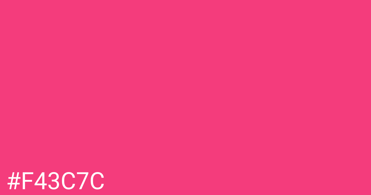 Hex color #f43c7c graphic