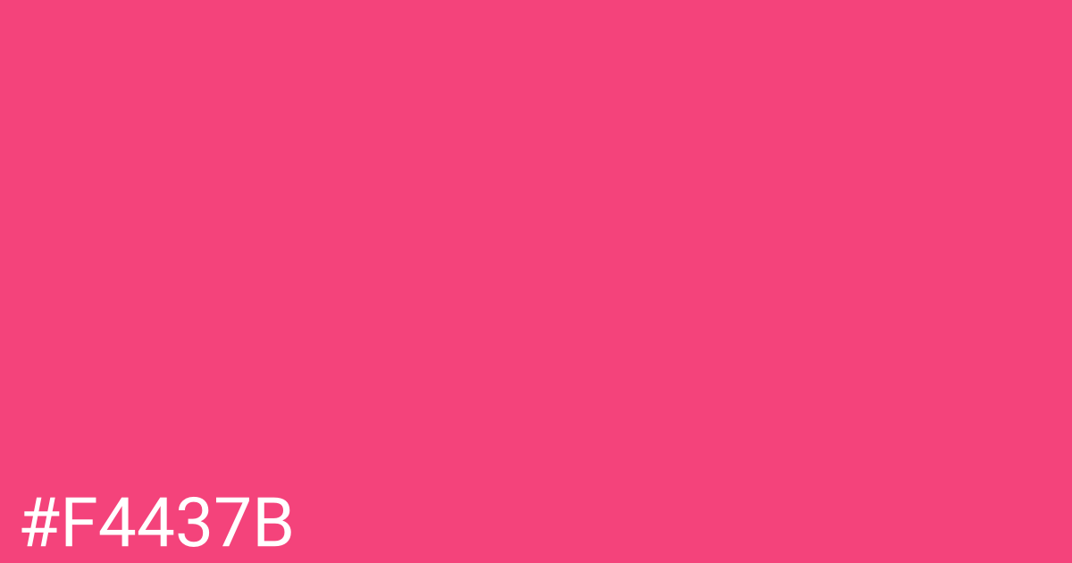 Hex color #f4437b graphic