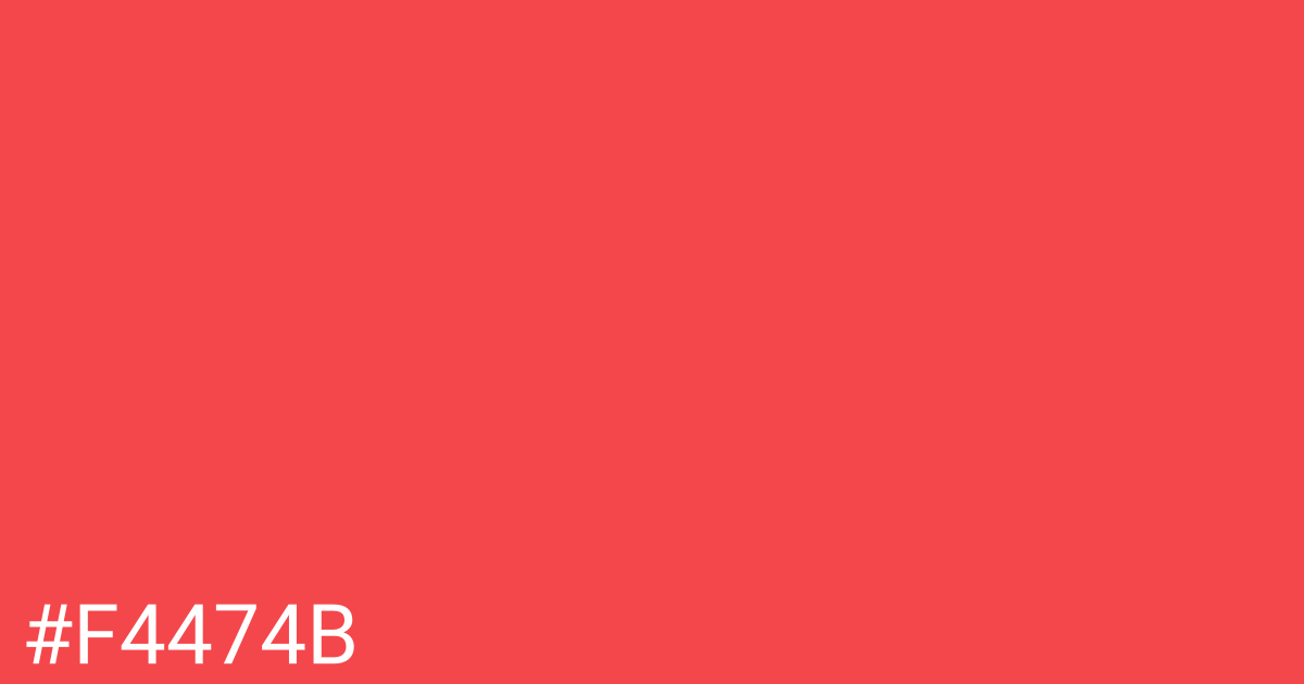 Hex color #f4474b graphic