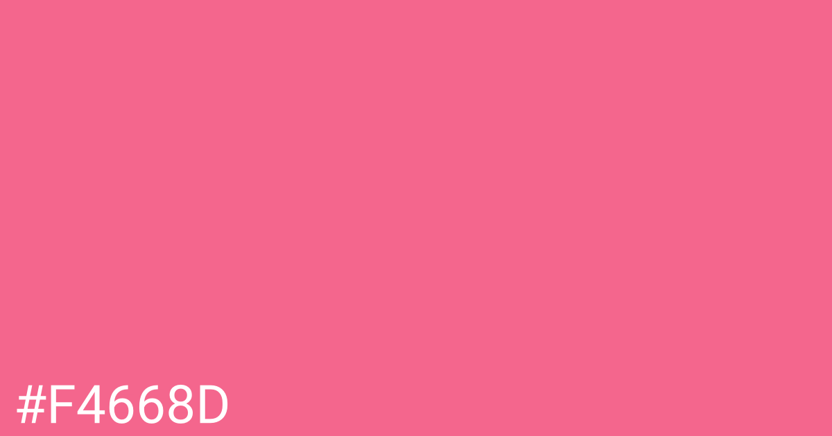 Hex color #f4668d graphic