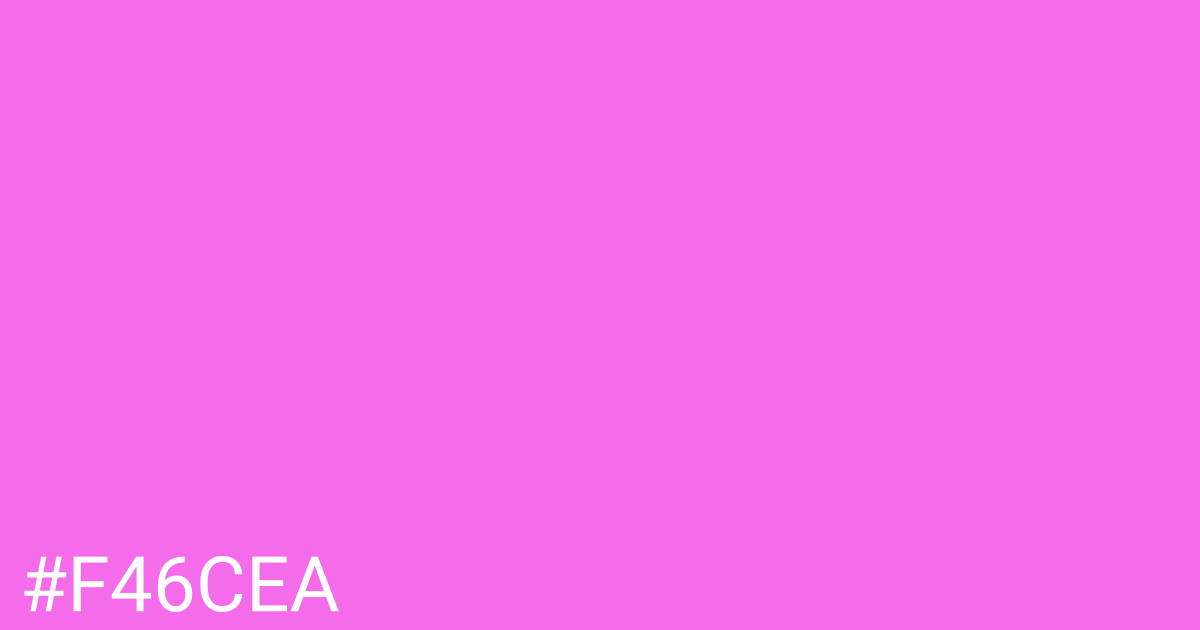 Hex color #f46cea graphic