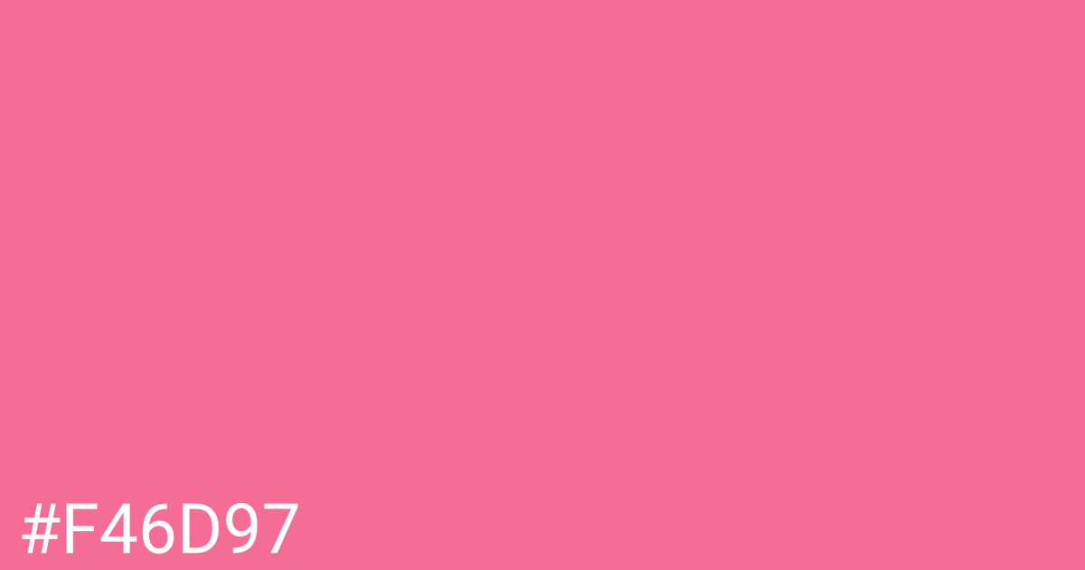 Hex color #f46d97 graphic