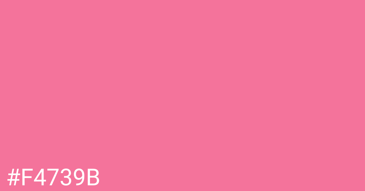 Hex color #f4739b graphic