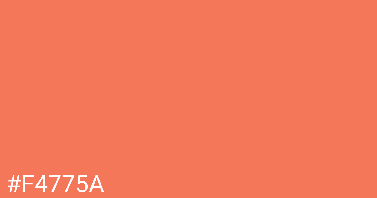 Hex color #f4775a graphic