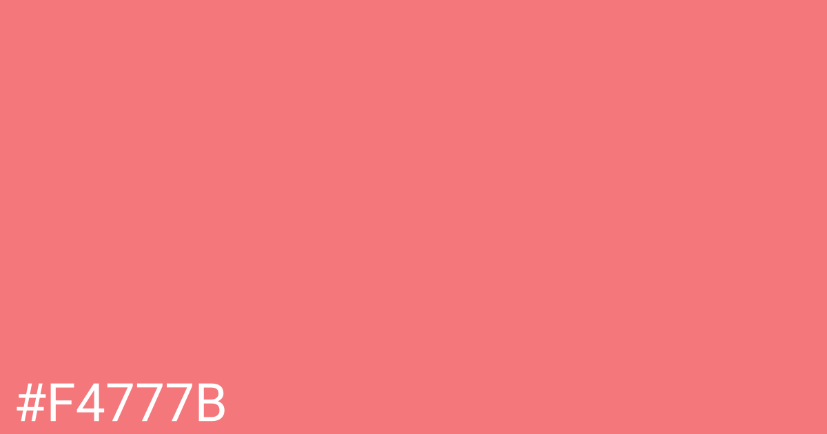 Hex color #f4777b graphic