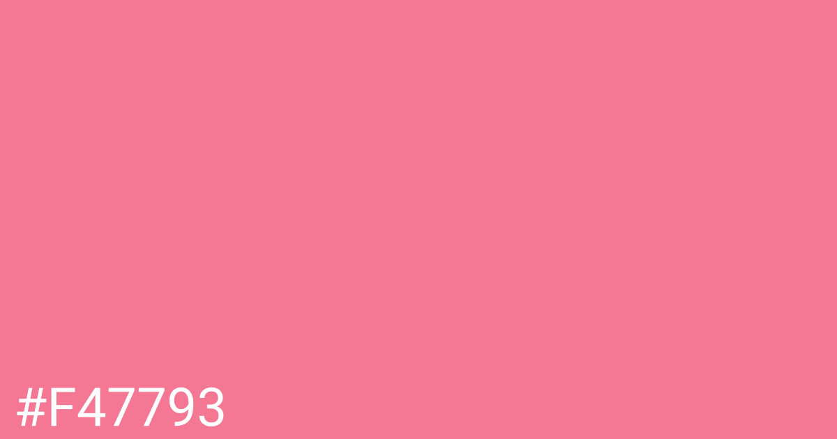 Hex color #f47793 graphic