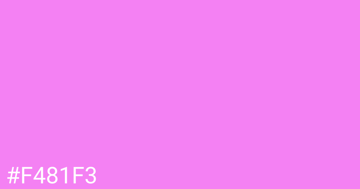 Hex color #f481f3 graphic