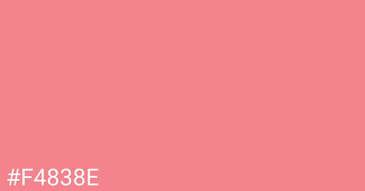 Hex color #f4838e graphic