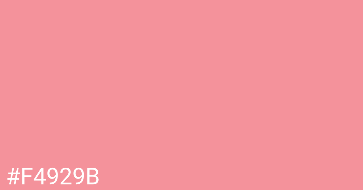 Hex color #f4929b graphic