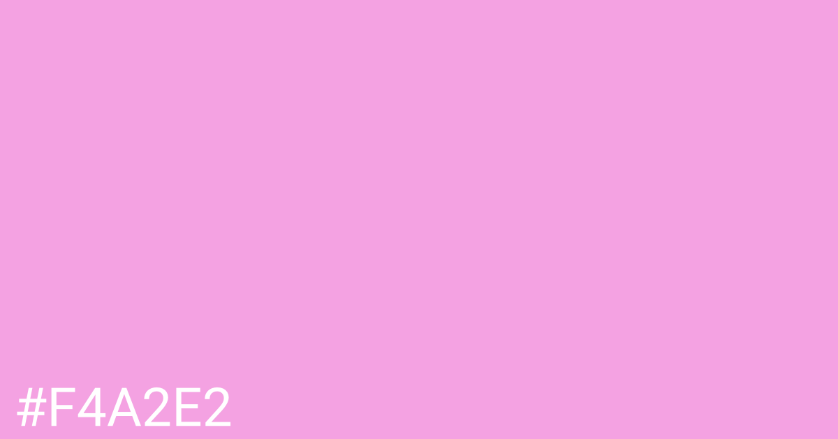 Hex color #f4a2e2 graphic