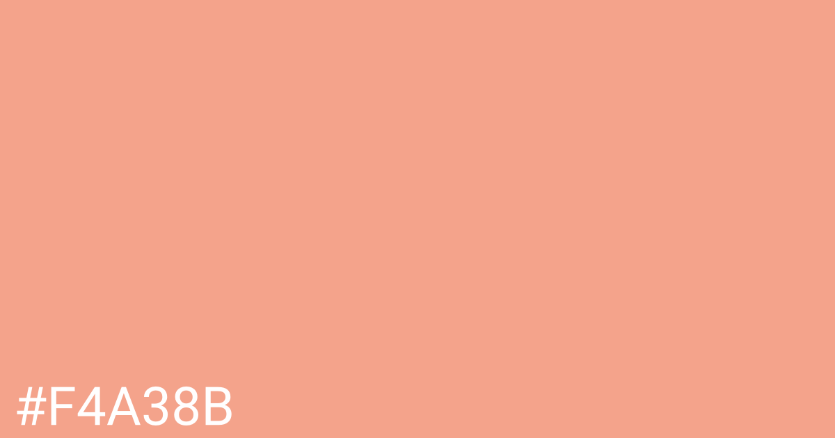 Hex color #f4a38b graphic