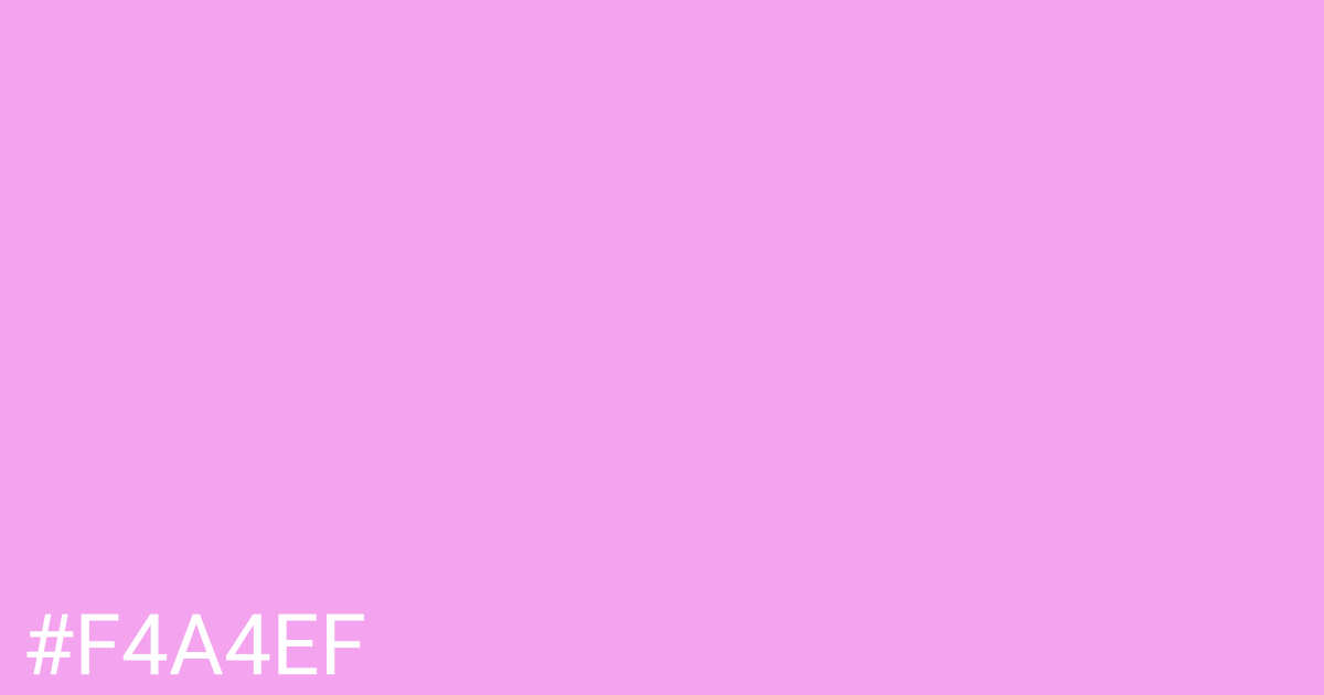 Hex color #f4a4ef graphic