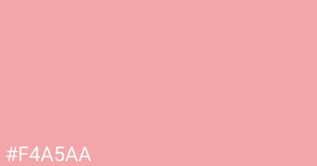 Hex color #f4a5aa graphic