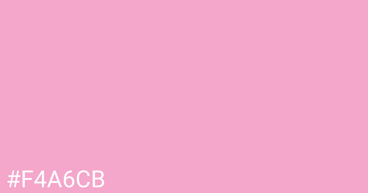 Hex color #f4a6cb graphic