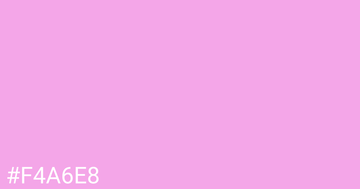 Hex color #f4a6e8 graphic