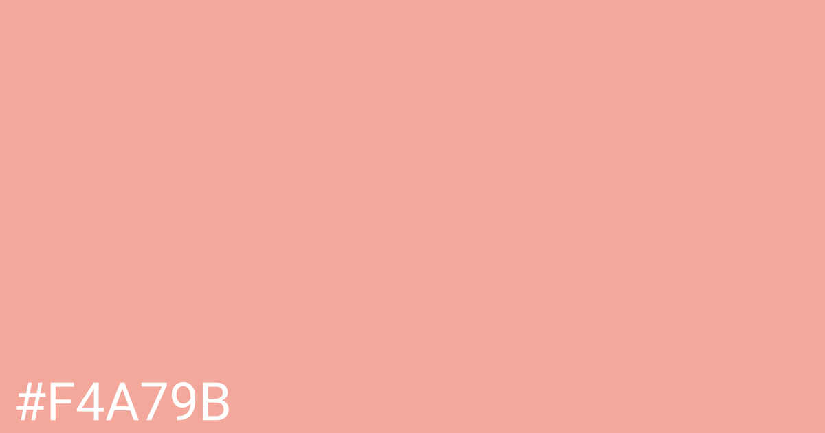 Hex color #f4a79b graphic