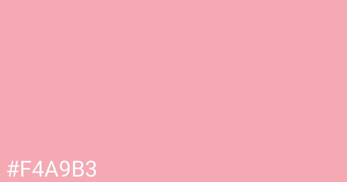 Hex color #f4a9b3 graphic