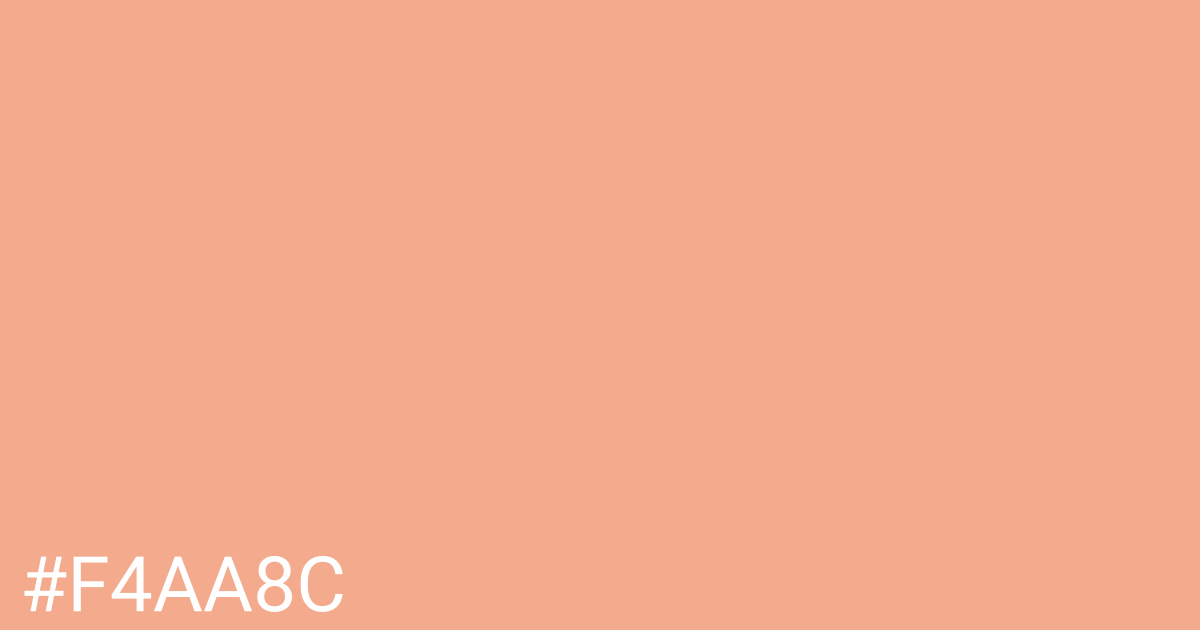 Hex color #f4aa8c graphic