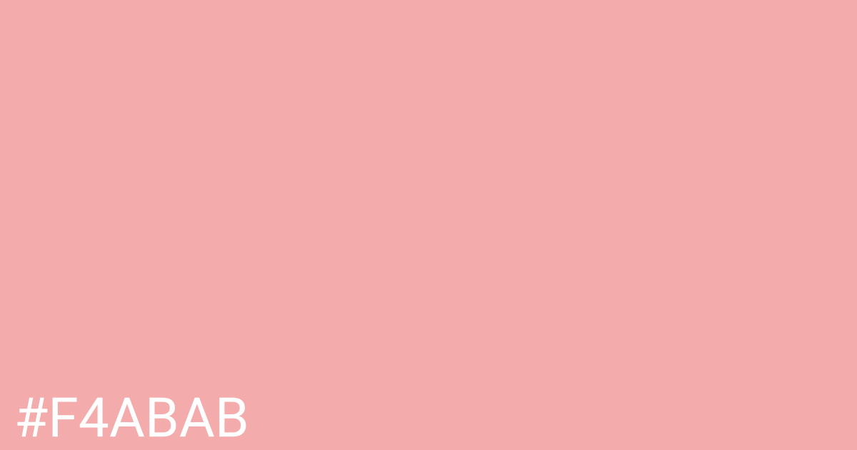 Hex color #f4abab graphic