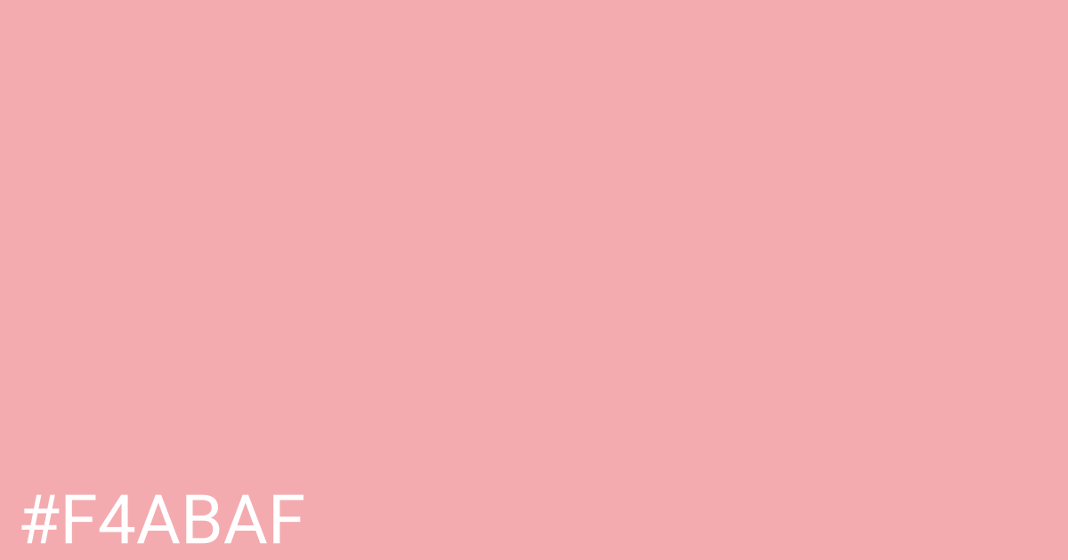 Hex color #f4abaf graphic