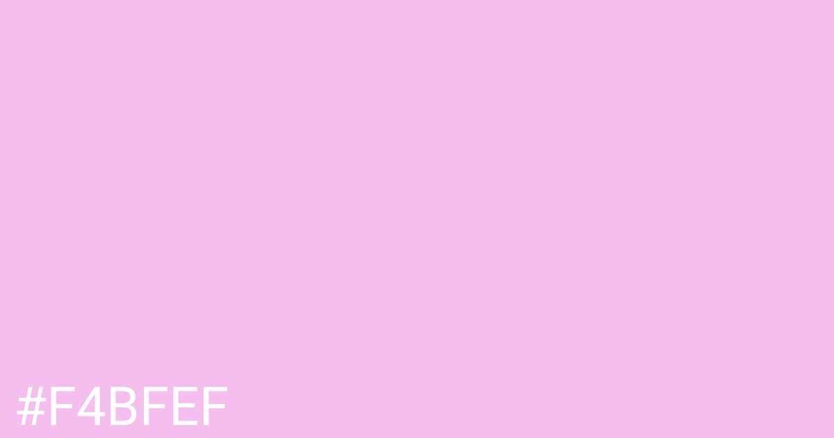 Hex color #f4bfef graphic