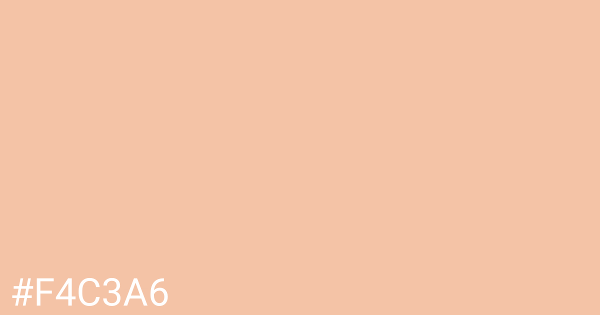 Hex color #f4c3a6 graphic