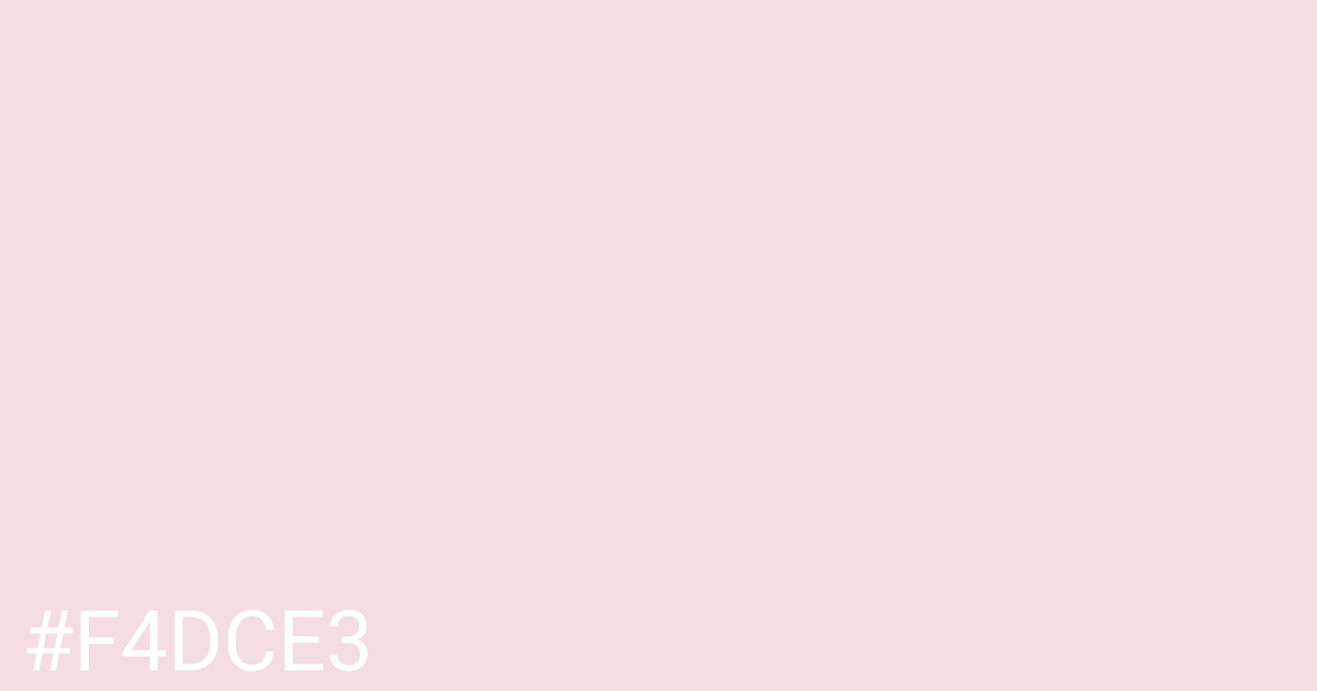 Hex color #f4dce3 graphic