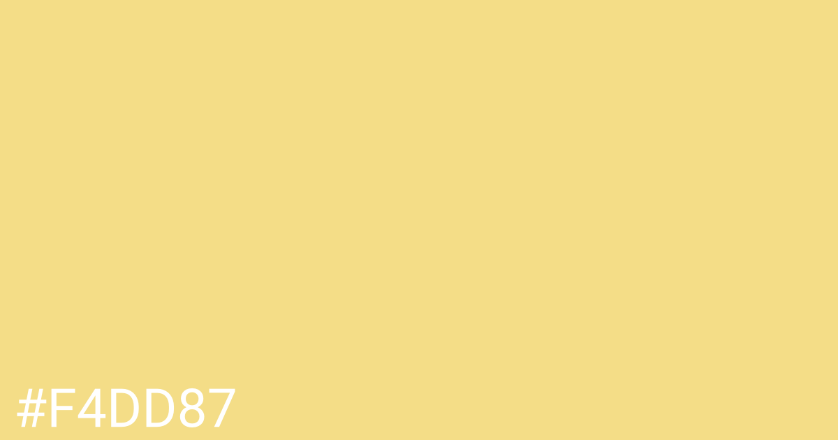Hex color #f4dd87 graphic