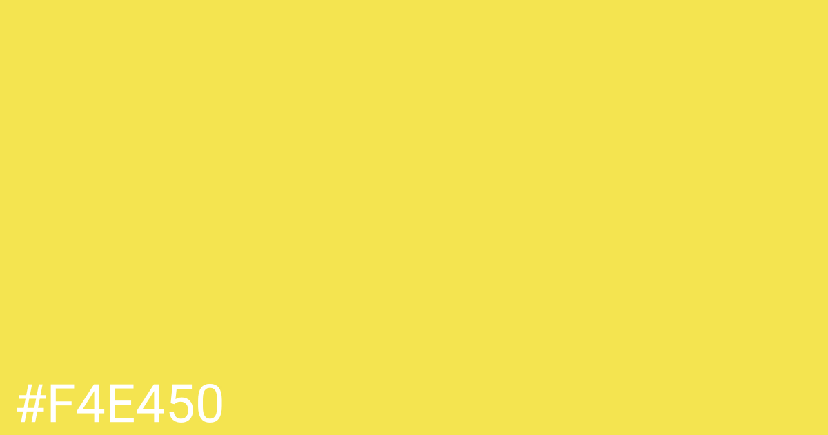 Hex color #f4e450 graphic