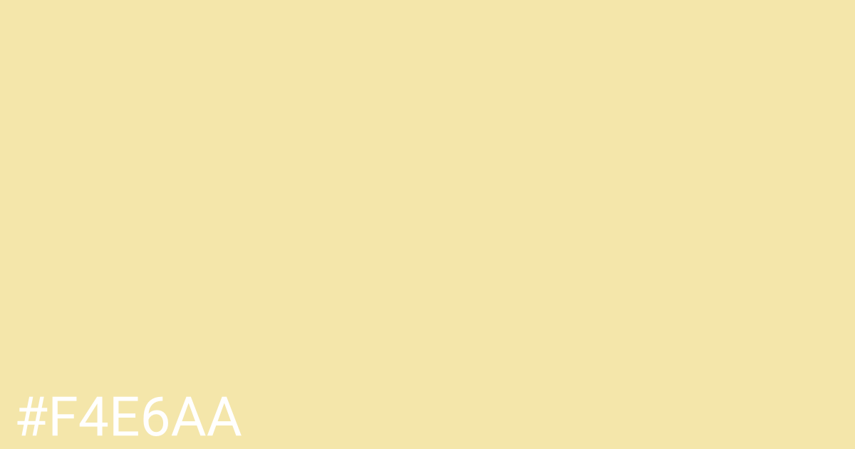 Hex color #f4e6aa graphic