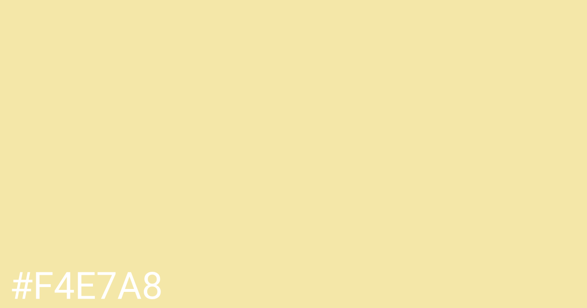 Hex color #f4e7a8 graphic