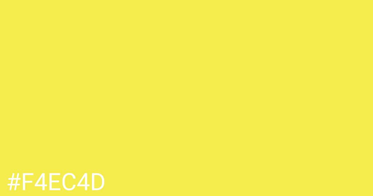 Hex color #f4ec4d graphic