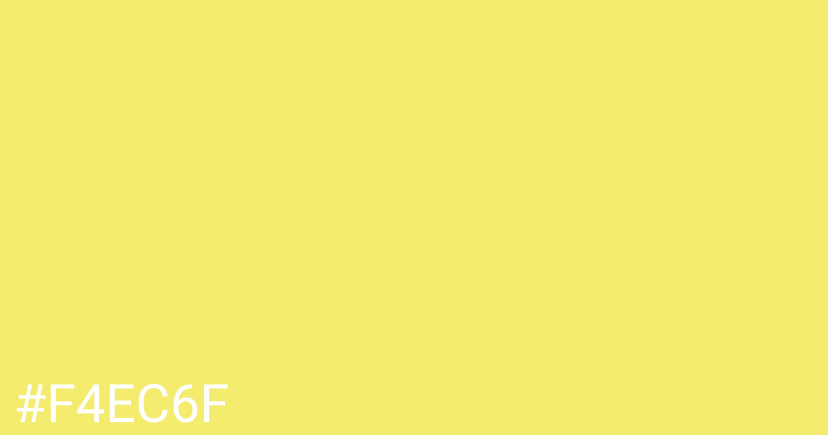 Hex color #f4ec6f graphic