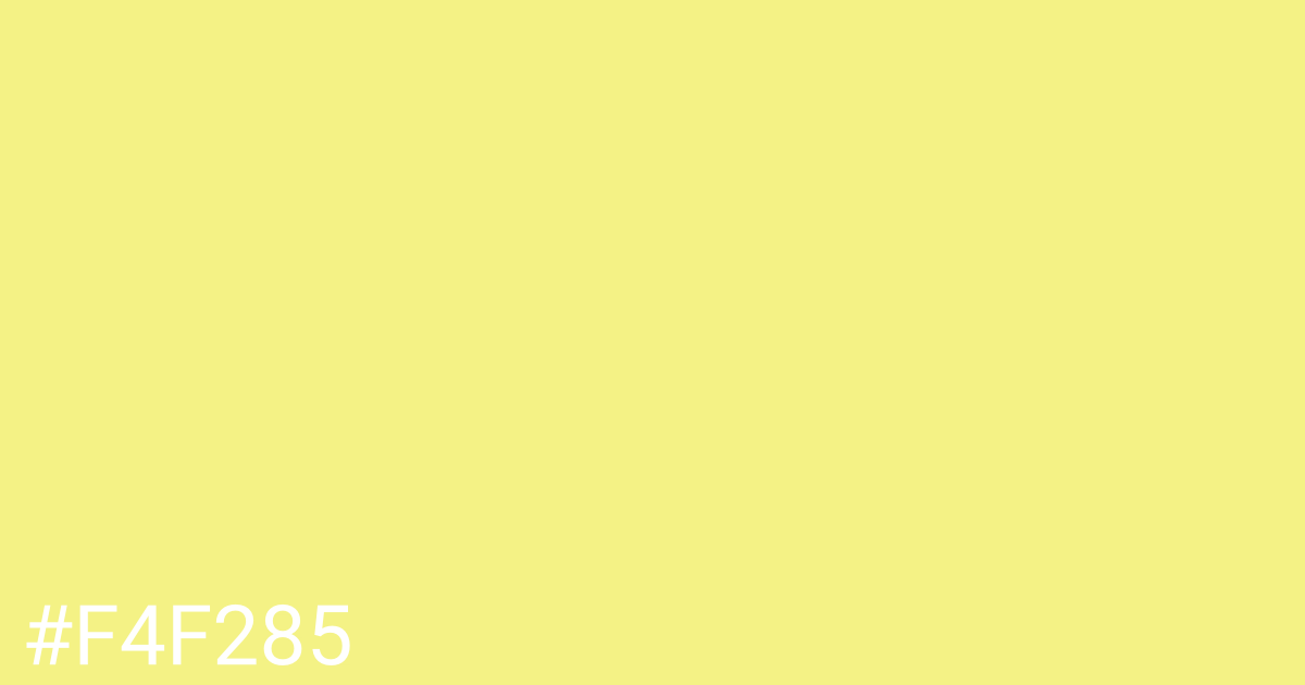 Hex color #f4f285 graphic