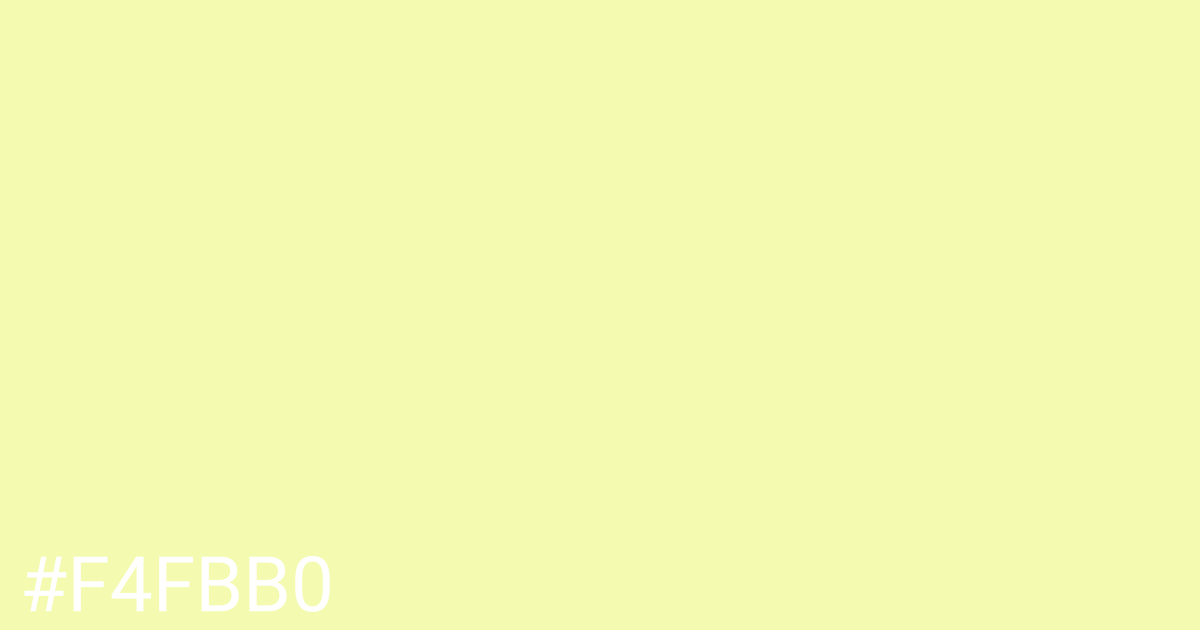 Hex color #f4fbb0 graphic