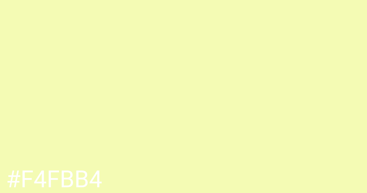 Hex color #f4fbb4 graphic