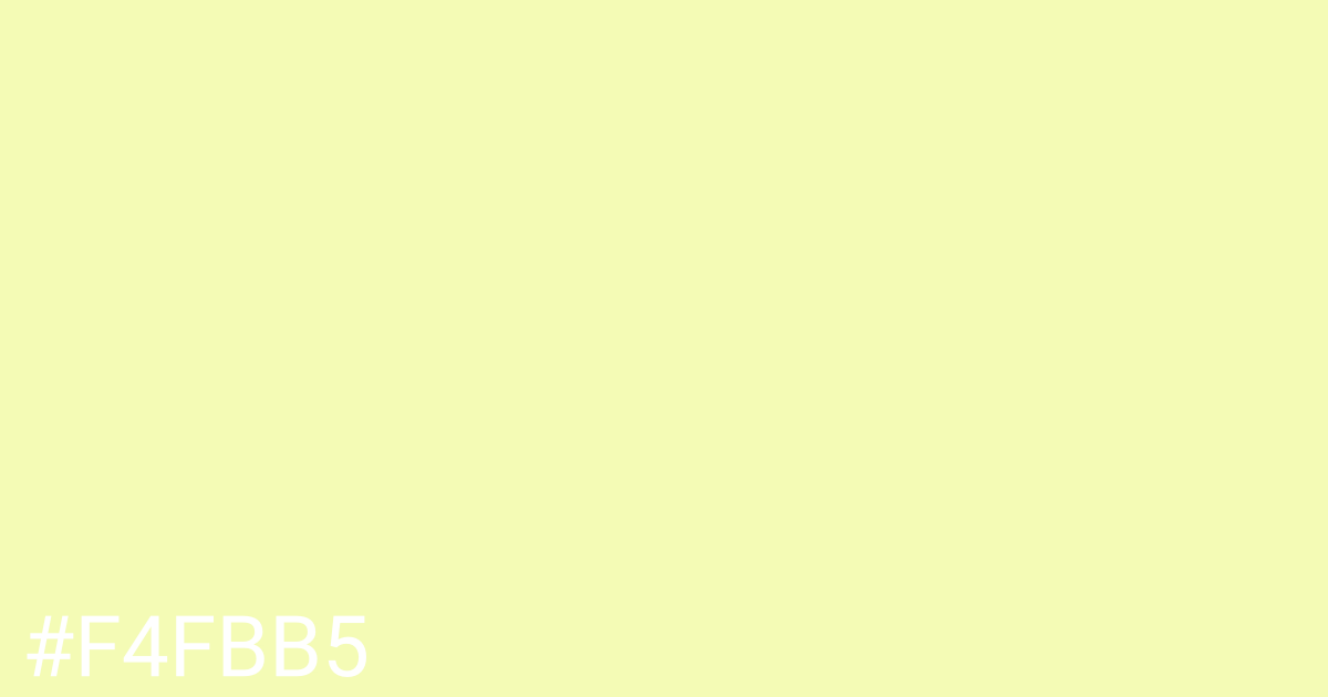 Hex color #f4fbb5 graphic