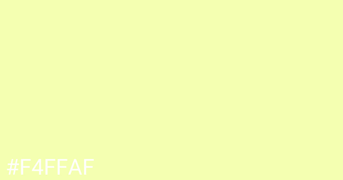 Hex color #f4ffaf graphic