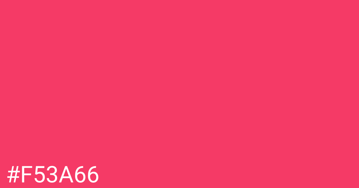 Hex color #f53a66 graphic